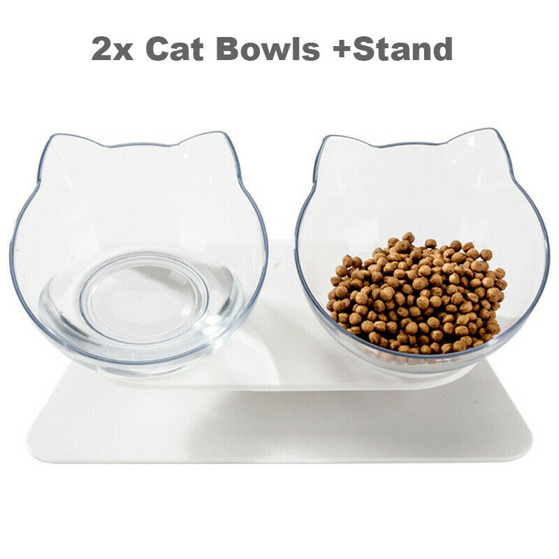 CLEARANCE- Double Elevated Stand Bowls Pet Bowl Feeder