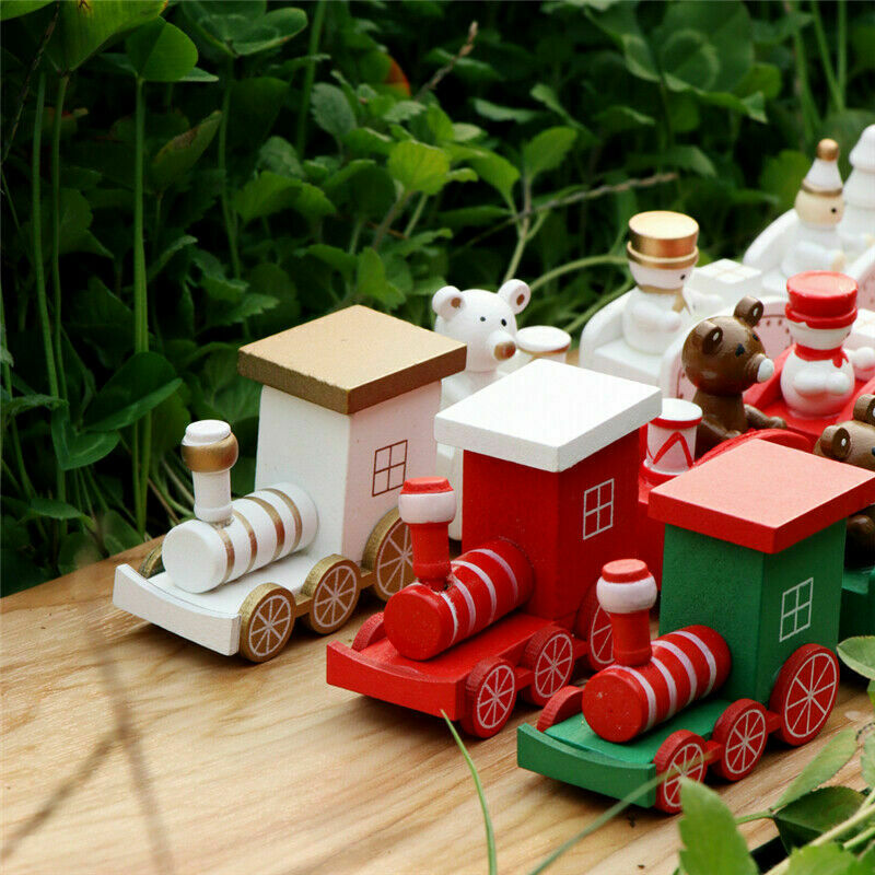 Eco-Friendly Christmas Wooden Train Decoration