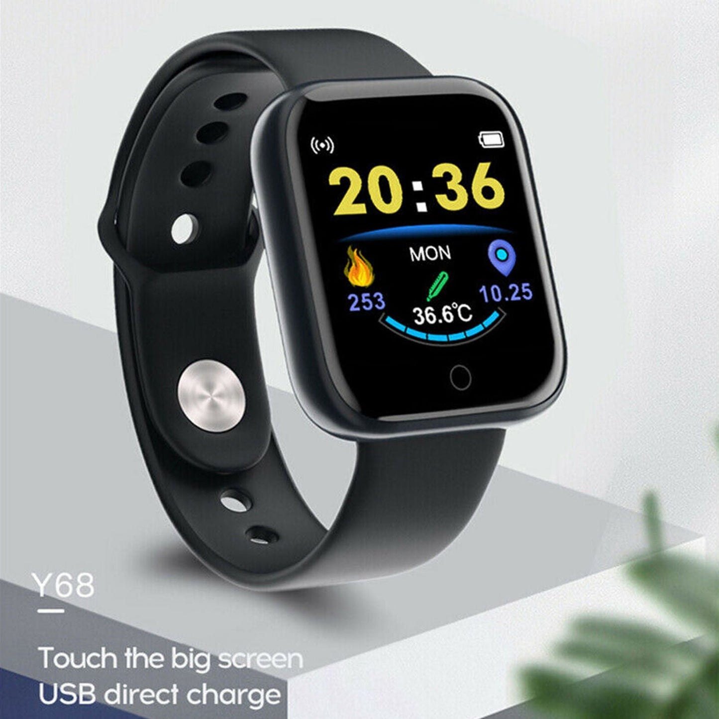 1.3" Smart Watch Sport Body Temperature Heart Rate Blood Oxygen Pressure Monitor