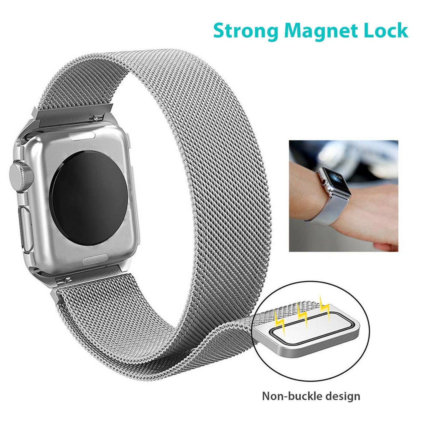 Free Shipping- For iWatch Magnetic Stainless Steel Strap