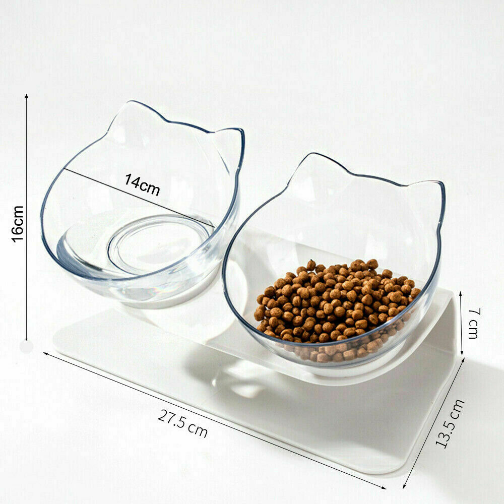 CLEARANCE- Double Elevated Stand Bowls Pet Bowl Feeder