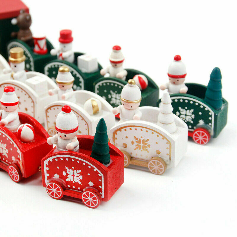 Eco-Friendly Christmas Wooden Train Decoration