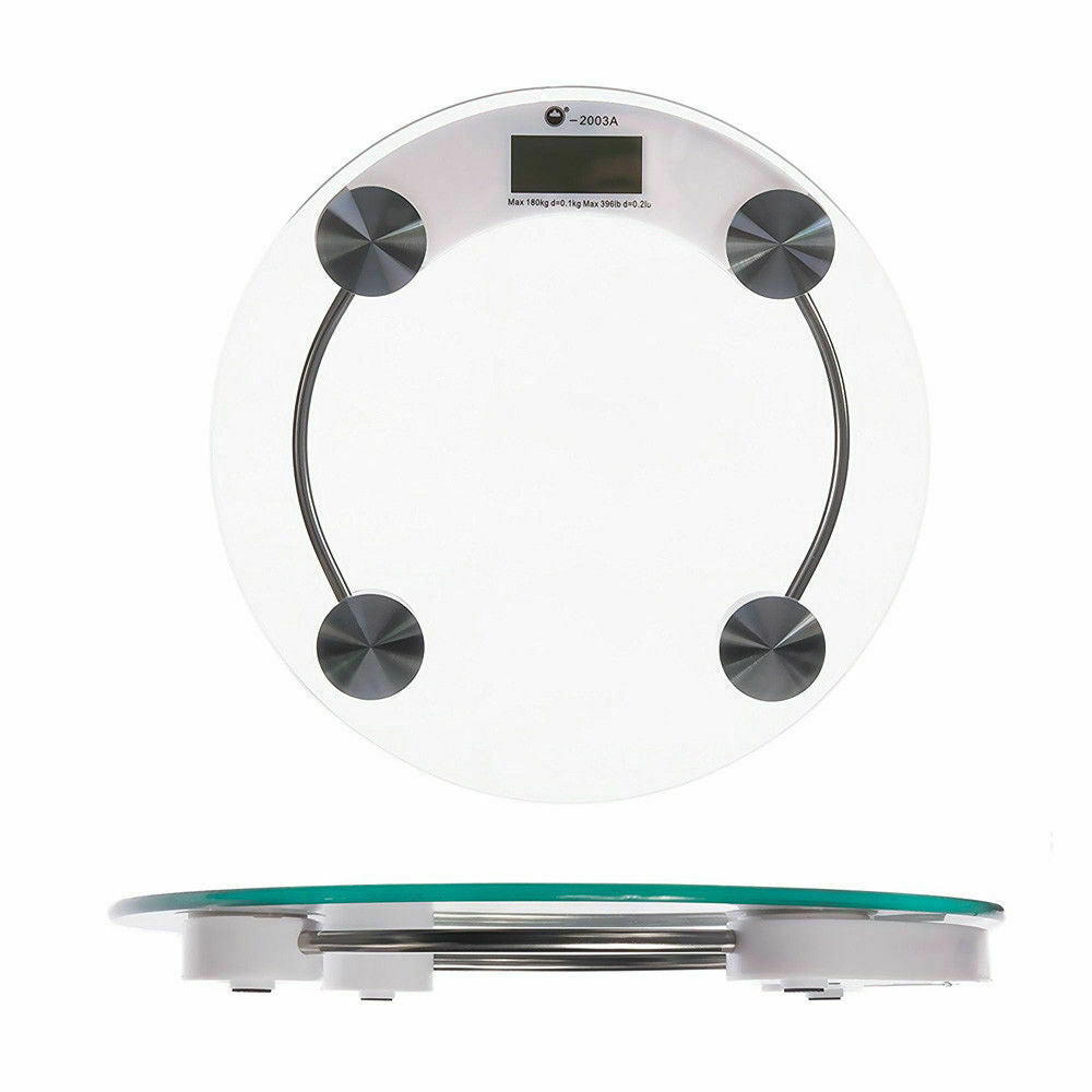 Digital Body Scale LCD Glass Weight Scales Bathroom Gym Electronic 180KG