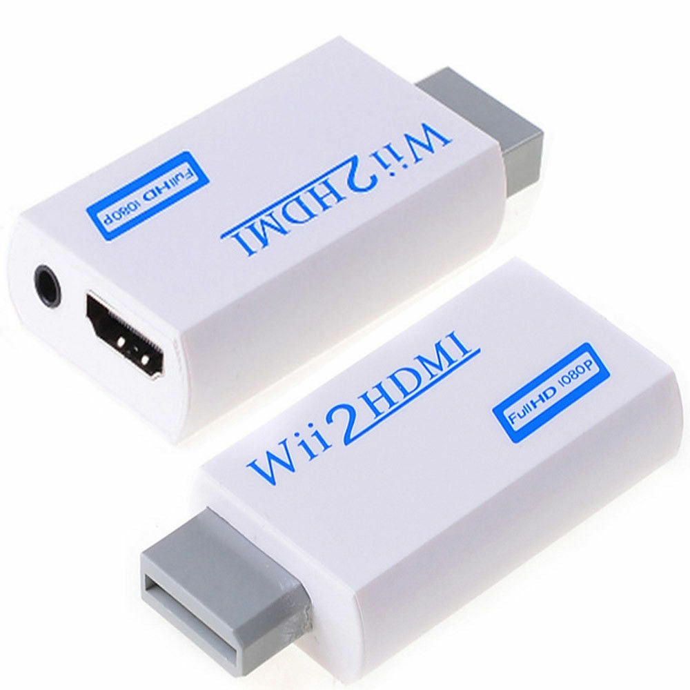 CLEARANCE- Wii HDMI Adapter 1080p Wii to HDMI Converter 3.5mm Adapter Audio HD Video Output