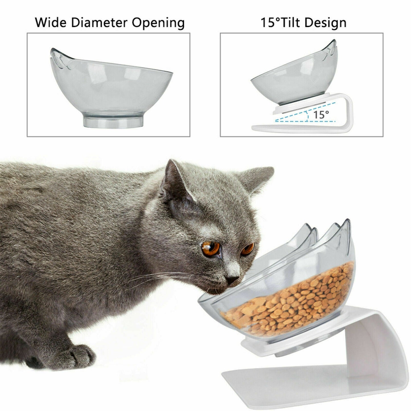 CLEARANCE- Double Elevated Stand Bowls Pet Bowl Feeder