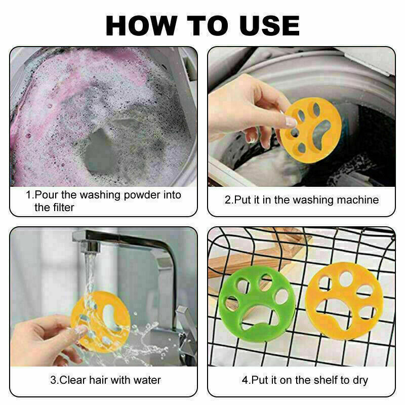 2PCS Pet Hair Remover Cat Fur Dog Hair Lint Catcher from Laundry Washing Machine