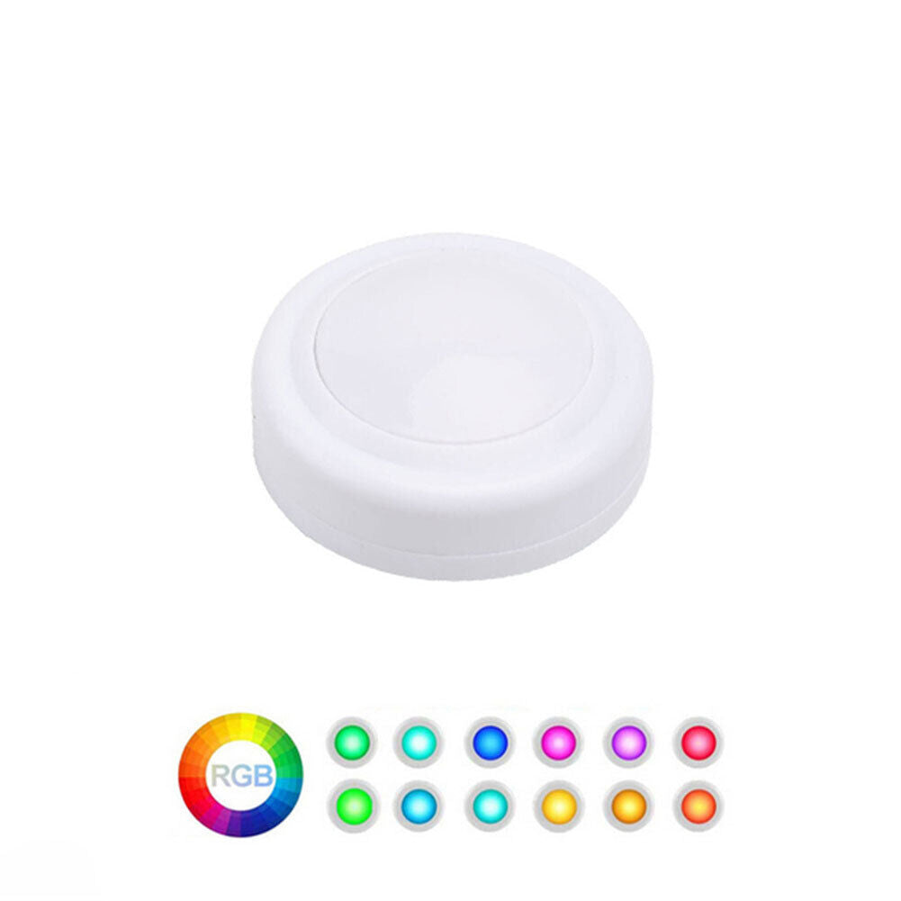 CLEARANCE- Wireless LED Light 4 Pack Remote Control RGB 16 Color Changing Cabinet Closet