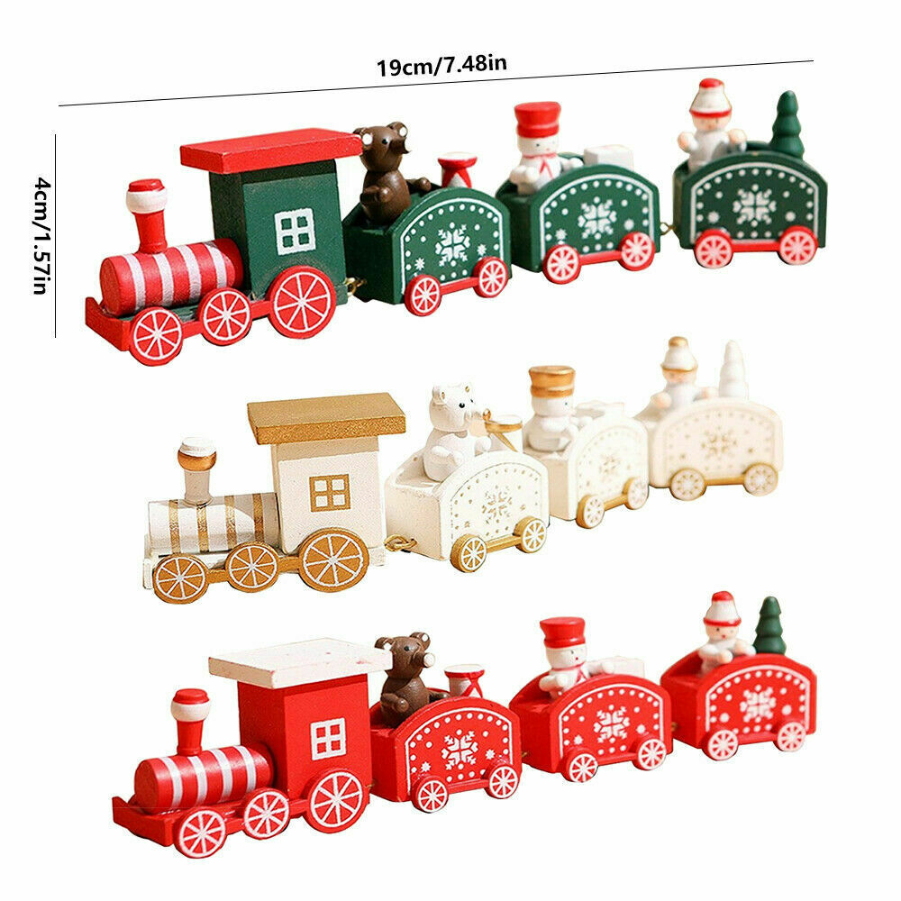 Eco-Friendly Christmas Wooden Train Decoration