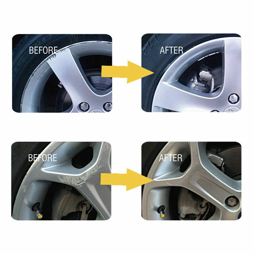 LOCBONDSO Alloy Wheel Repair Adhesive Kit Silver For Rim Dent Damage Scratch Universal