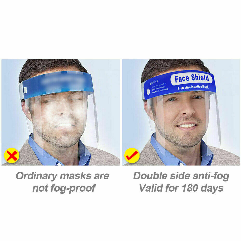 CLEARANCE- 10PCS Reusable Plastic Adjustable Face Protection Shields