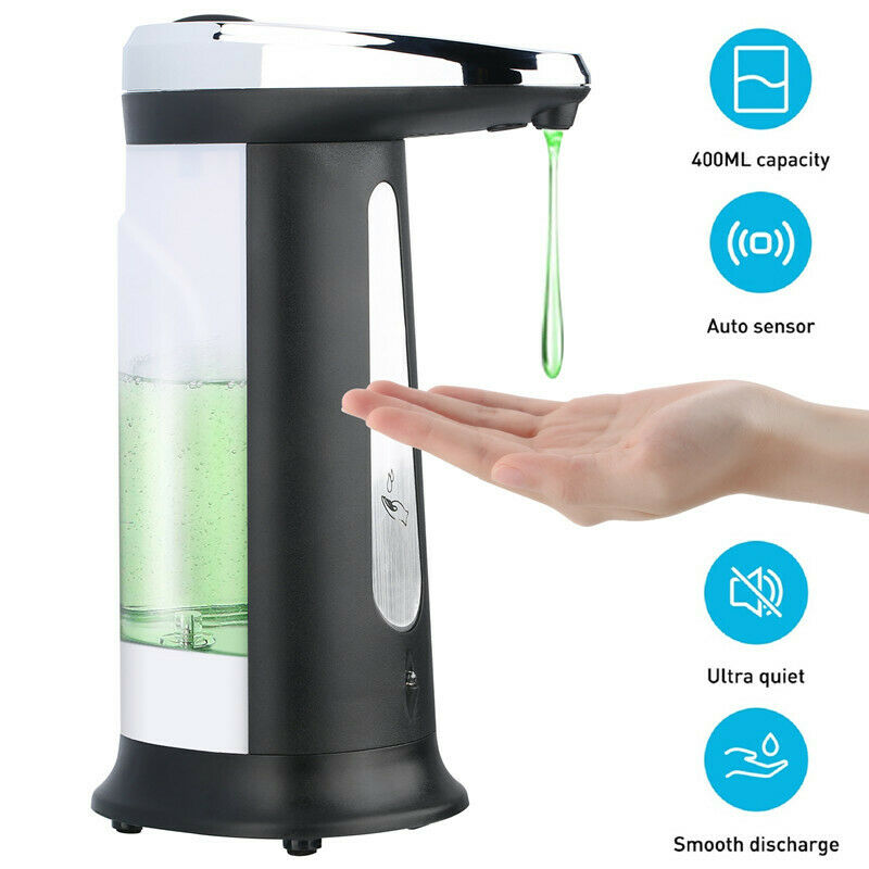 400ML Automatic Soap Dispenser Touchless Handsfree IR Sensor Dispenser Hand Wash