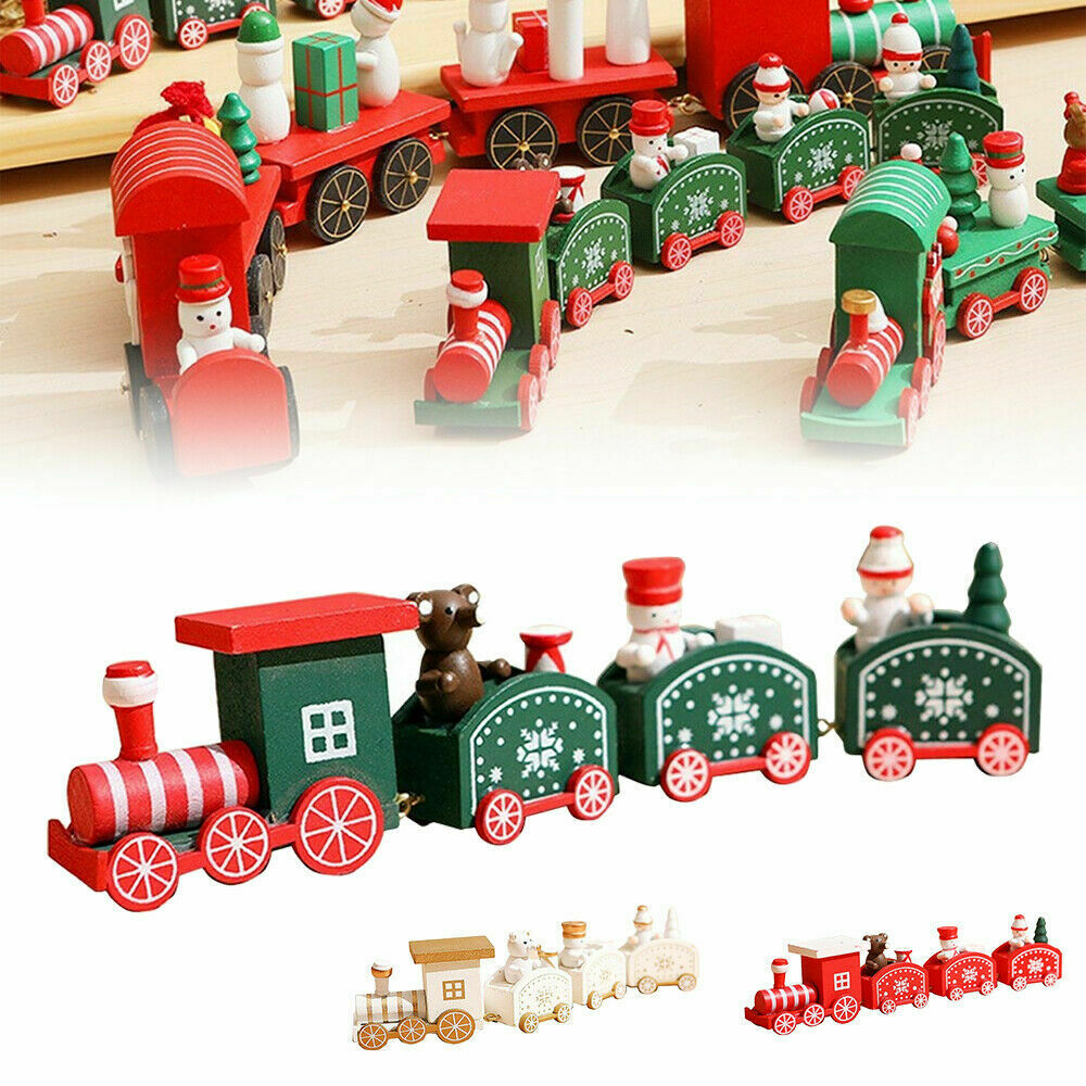 Eco-Friendly Christmas Wooden Train Decoration