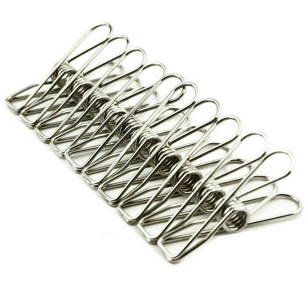 20PC Stainless Pegs Hanging Clips