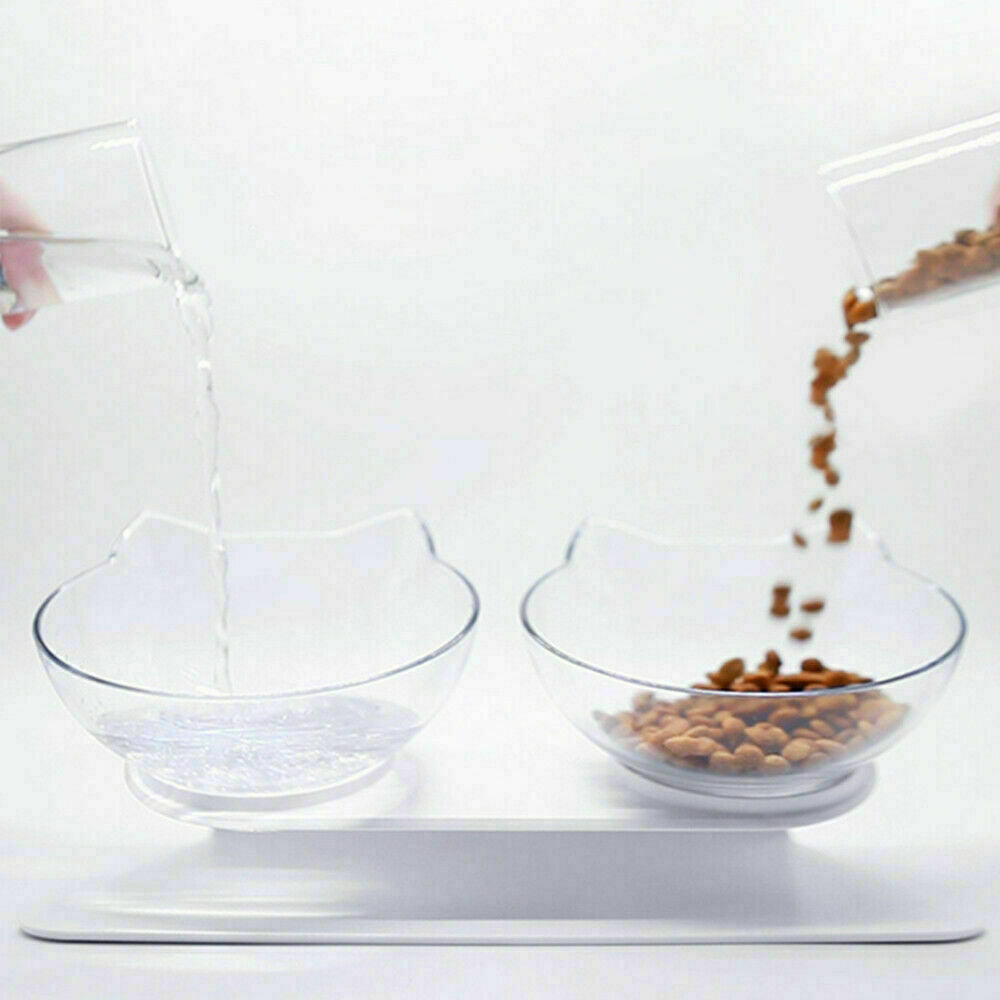 CLEARANCE- Double Elevated Stand Bowls Pet Bowl Feeder