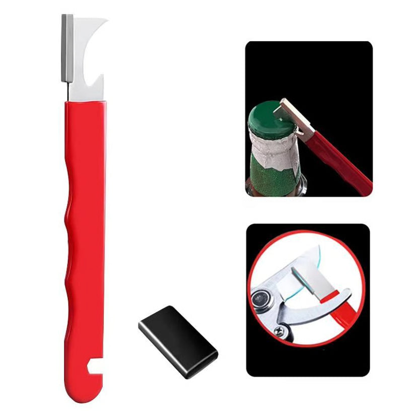 Knife Sharpener Pocket Multifunction Tool with Bottle Opener & Wrench