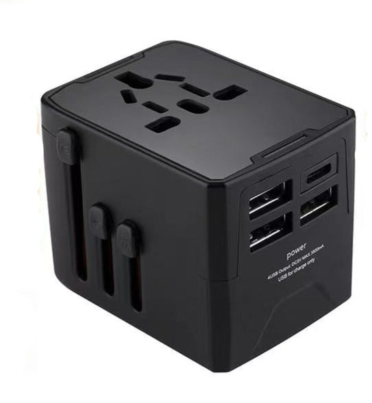 Universal Travel Adapter Charger with 3 USB Ports and Type-C Fast Charging