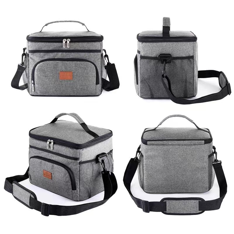 15L Outdoor Portable Lunch Bag Thermal Insulated Food Container Cooler Bag