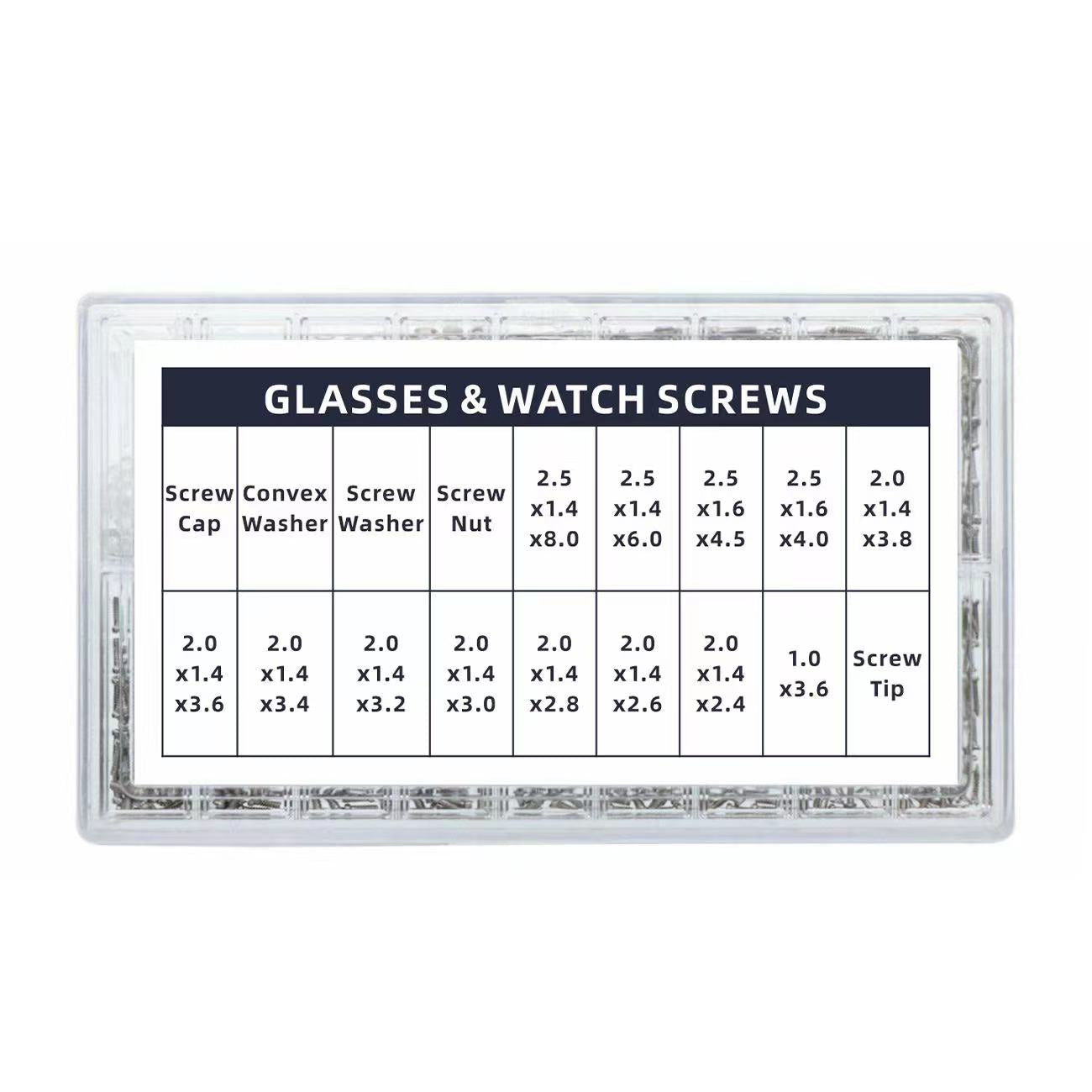 1000pc Mini Micro Eyeglass Glasses Watch Mobile Screwdriver Screw Nut Repair Kit