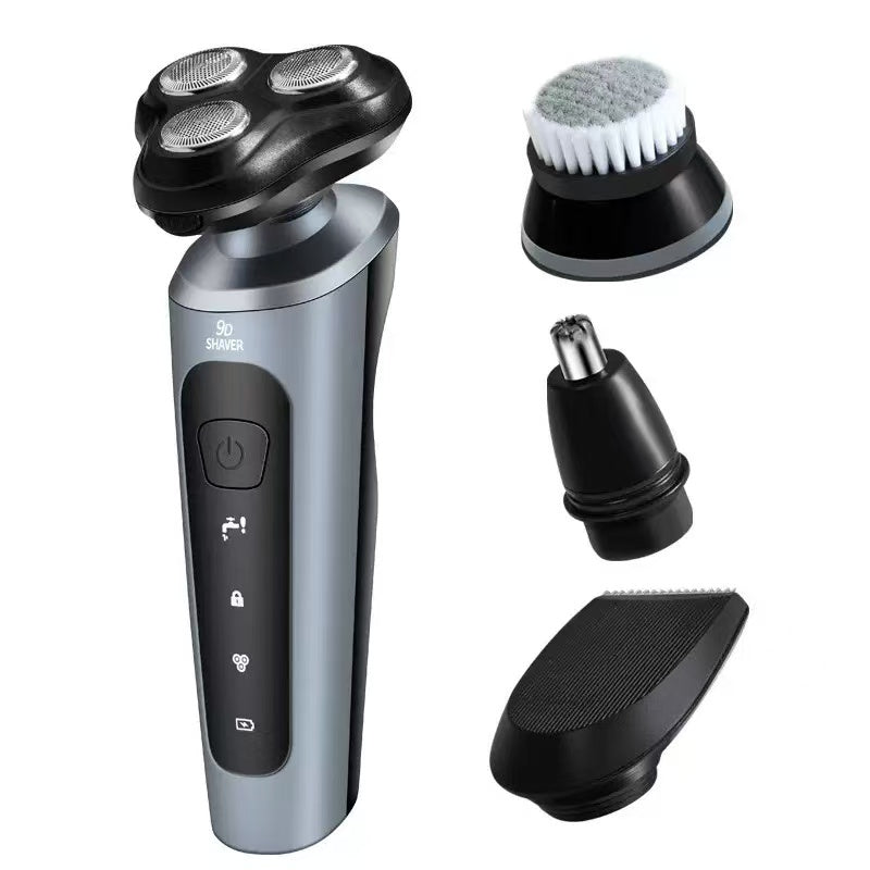 9D Men's Electric Shaver USB Car-mounted High-power 4 in 1 Rechargeable Trimmer