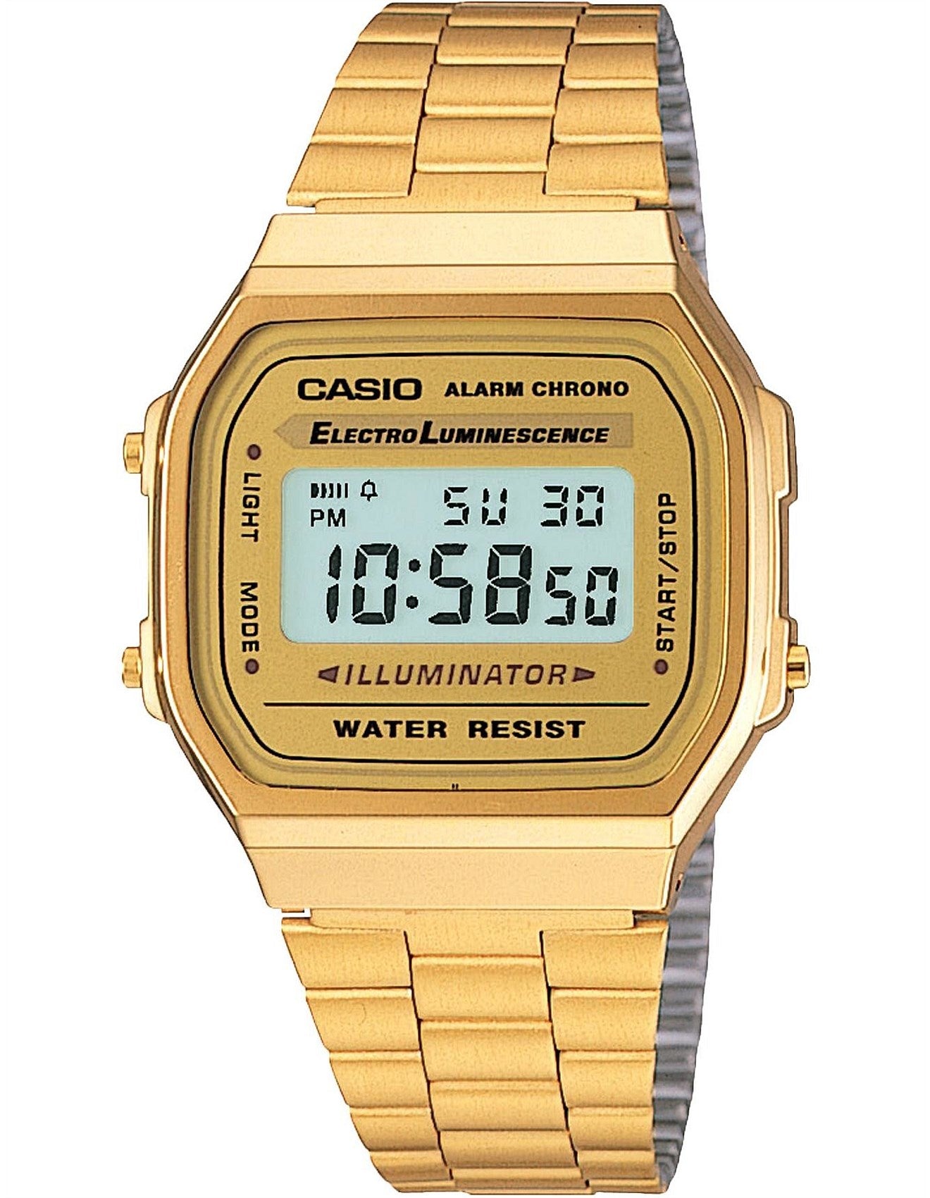 Casio Vintage Vintage Gold Digital Watch with EL Backlight