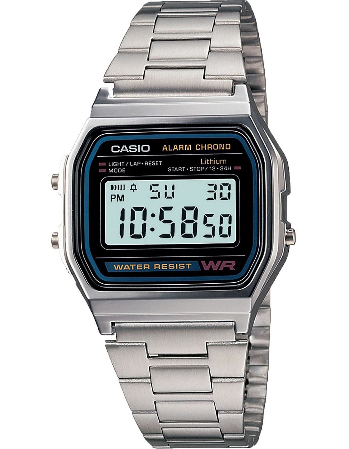 Casio Silver Digital A158WA-1 Watch