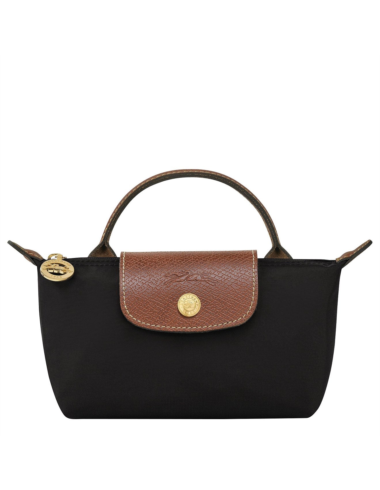 Le Pliage Original Pouch with handle Black - Recycled canvas