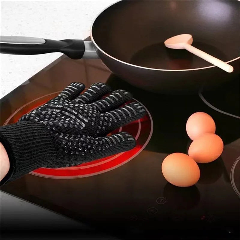 1PC Gloves BBQ Fire Extreme Heat Resistant Grilling Cooking Oven Gloves