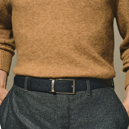 MONTBLANC Rectangular 35 mm Reversible Belt in Sartorial Leather