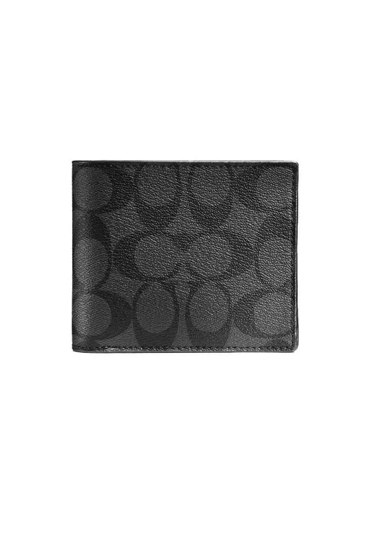 Coach  5.0 1 Boxed 3-In-1 Wallet Gift Set In Signature Canvas Charcoal/Black