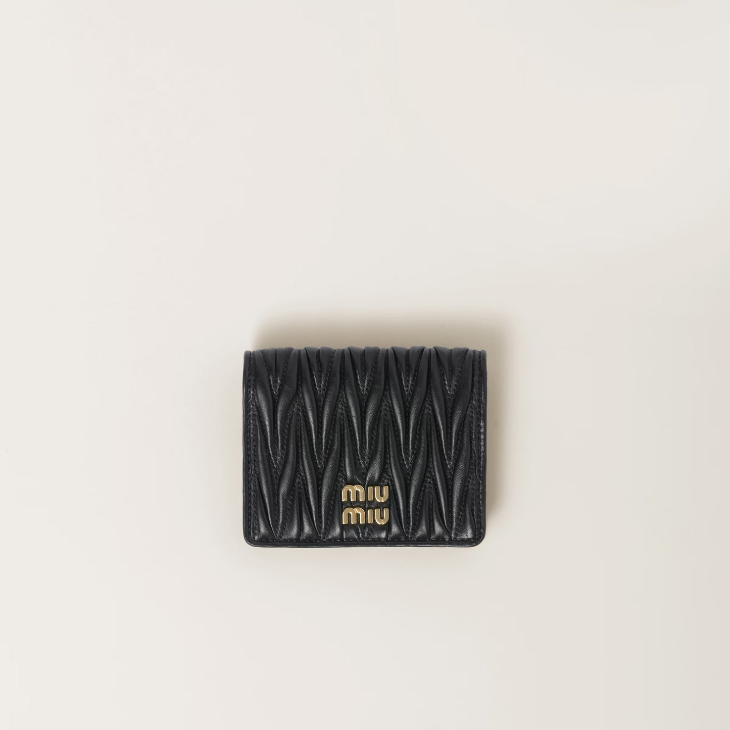 MiuMiu Small matelassé nappa leather wallet