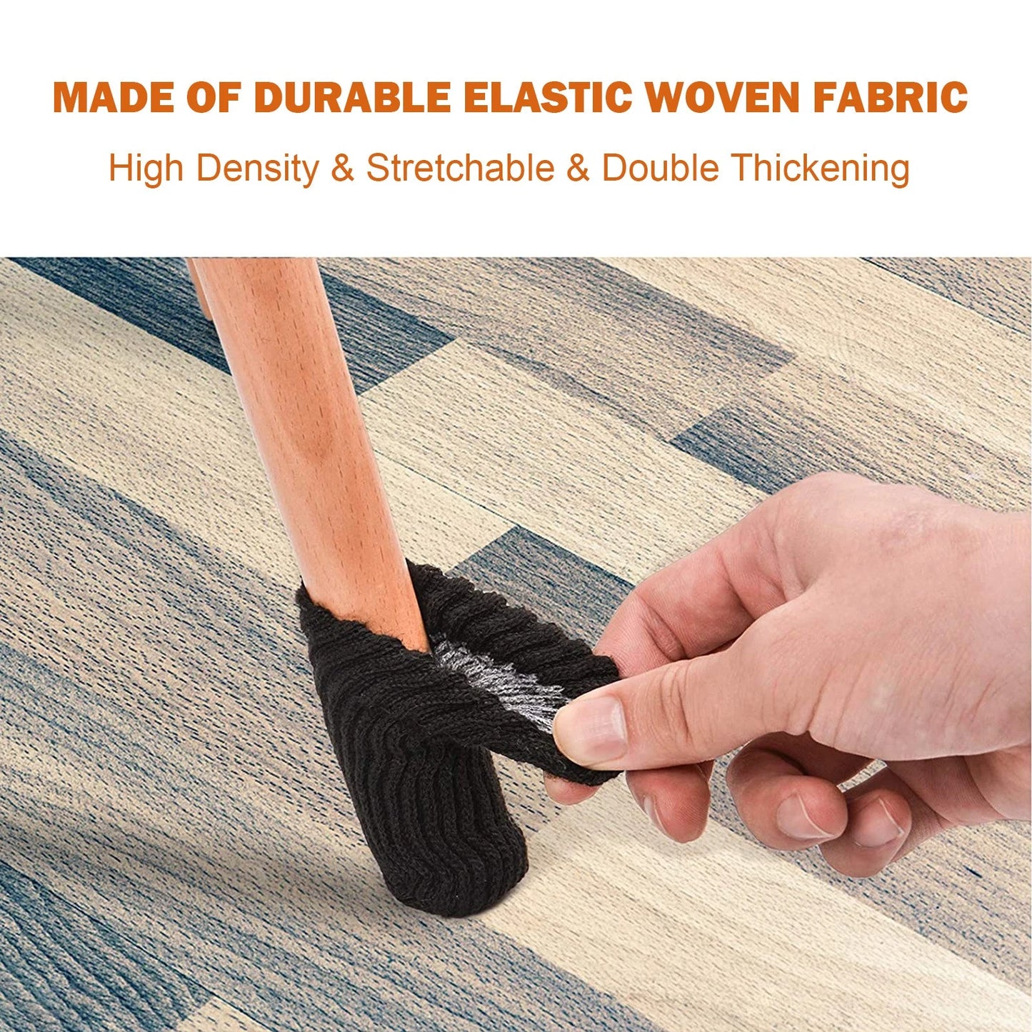 4PCS Knitted Table Chair Leg Socks Sleeve Floor Protector Furniture Feet Cover