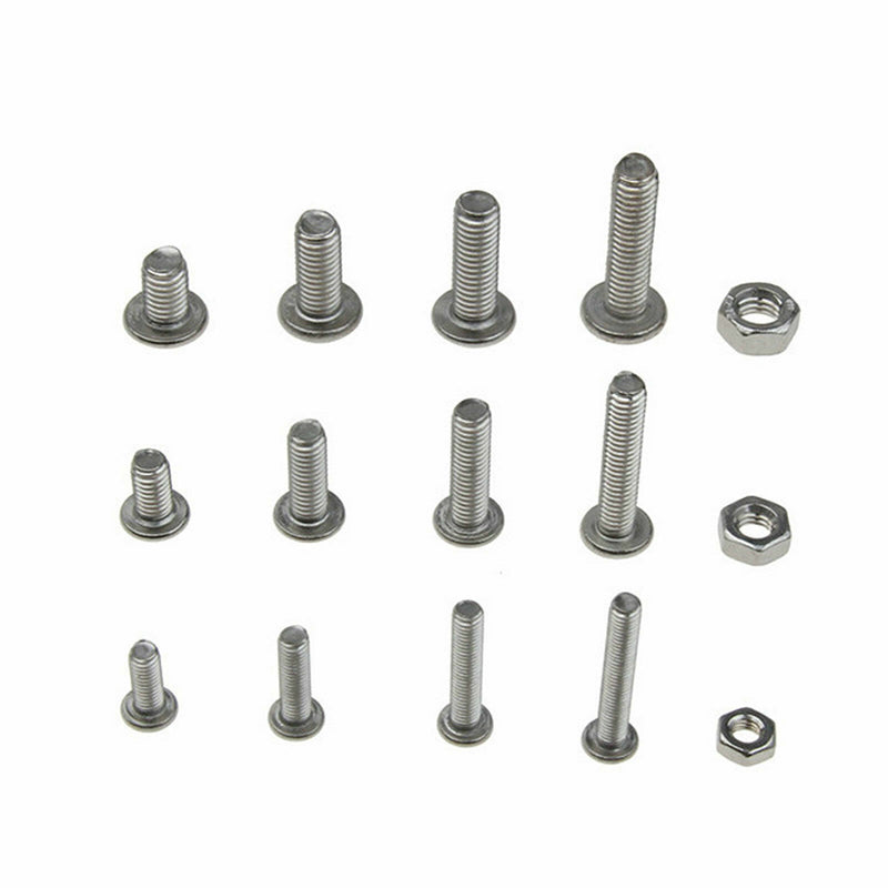 500pc Stainless Steel Hex Socket Button Head Bolts Screws Nuts Kit