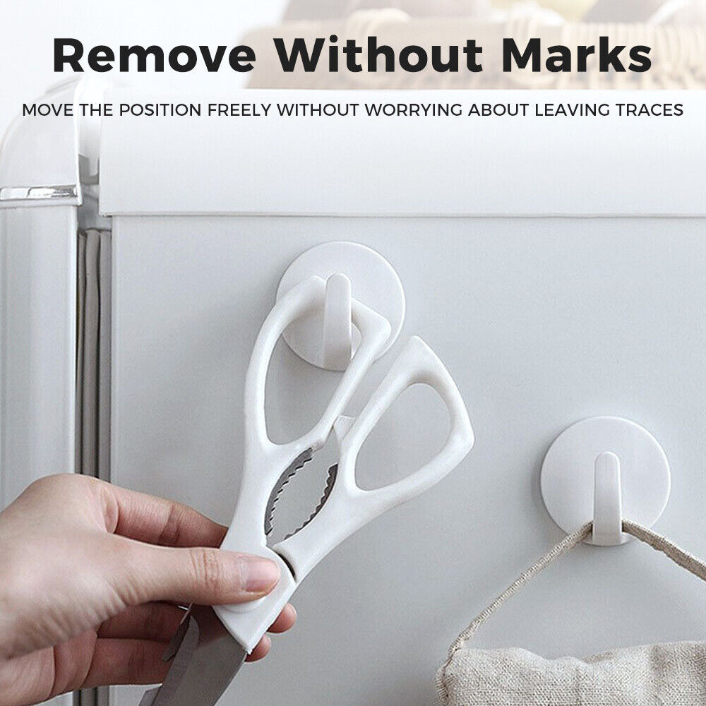 CLEARANCE- 2pcs Magnetic Hooks Coat Hat Keys White Hanger Home Ornaments Organizer Supplies