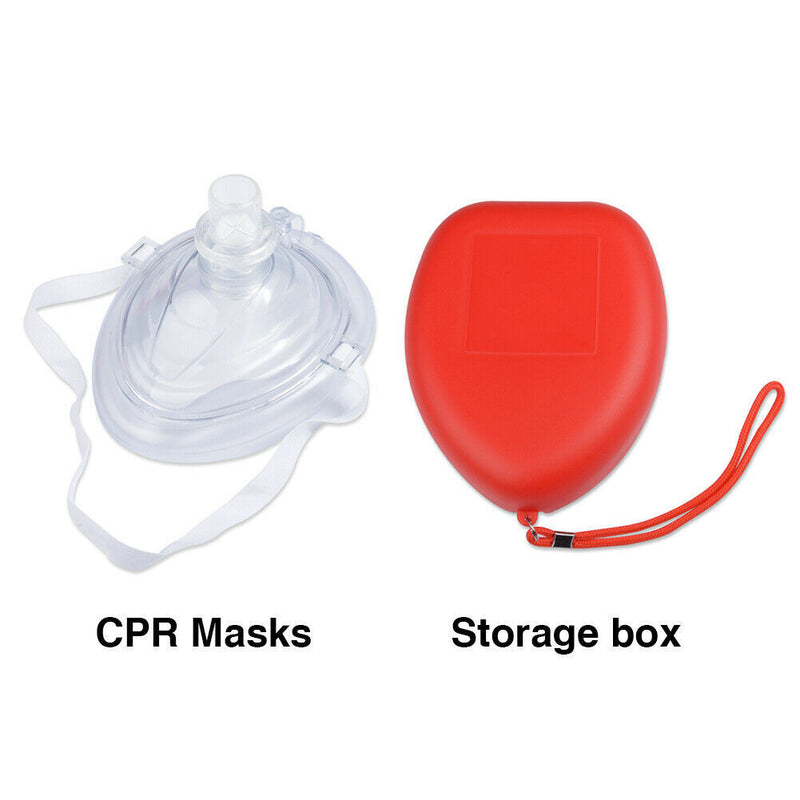CPR Respiratory Mask Mouth to Mouth One-Way Valve Reusable First Aid Breath Mask