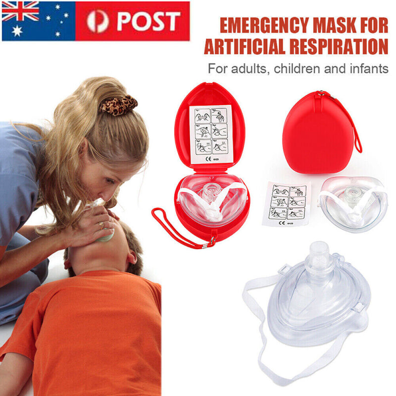 First Mask CPR Respiratory Mask Mouth to Mouth One-Way Valve Reusable First Aid B