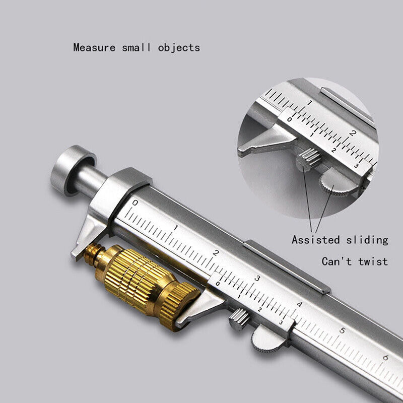 Ball Point Pen 100mm Caliper Gauge Plastic Vernier Measuring Tool
