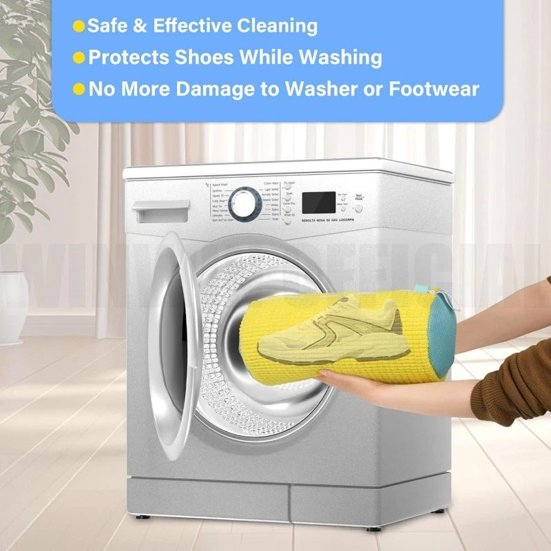 2PCS Shoe Laundry Bag Shoes Washing Machine Bag For All Shoe Types Cleaning