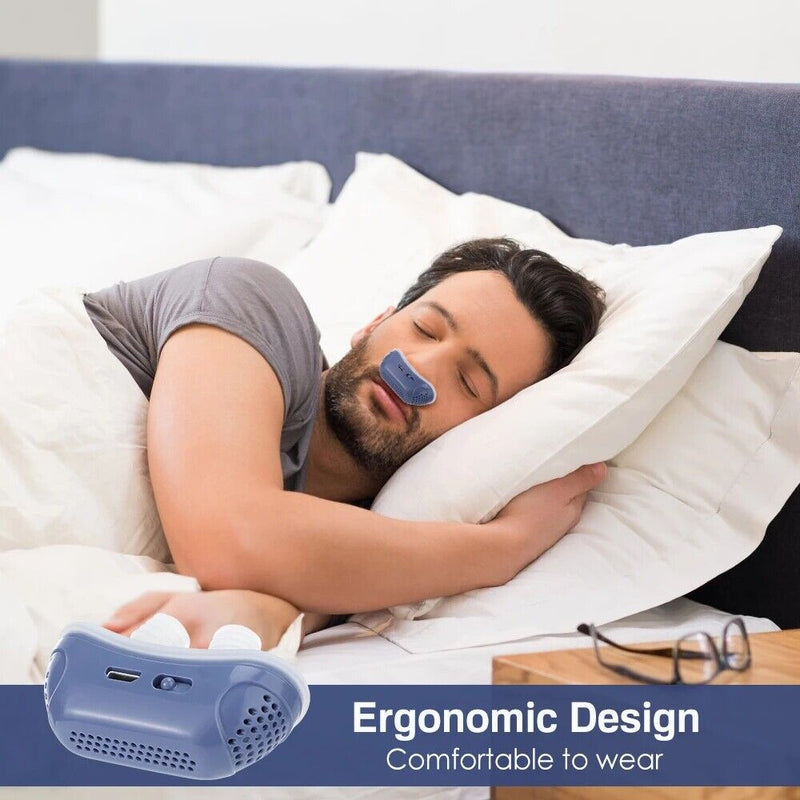 Snore Less Device Anti Snoring Device Mini Electric CPAP Noise Sleep Apnea Stop Snore Ai