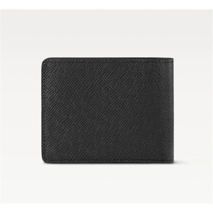Black Leather Slender Wallet Card Holder