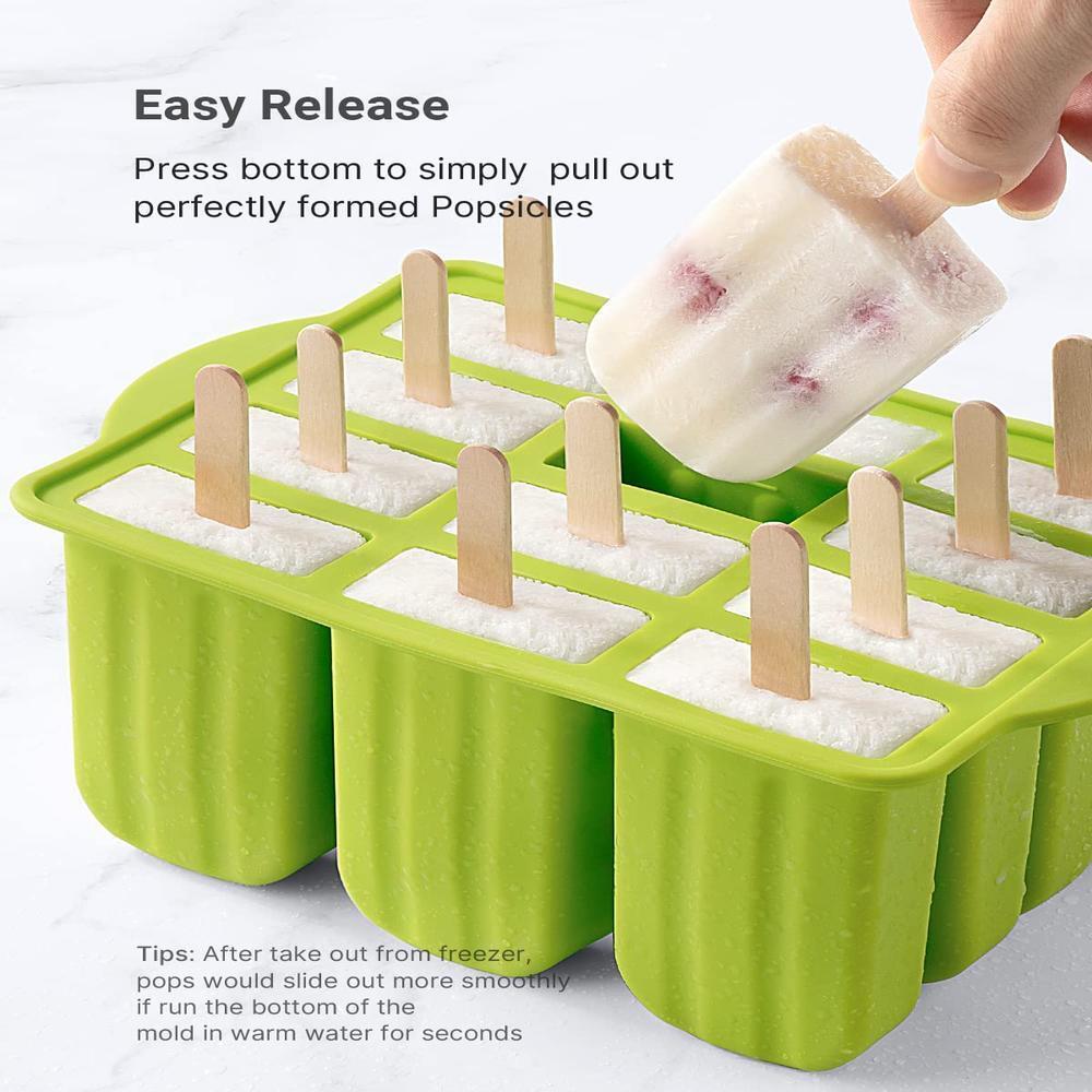 CLEARANCE- Silicone Ice Cream Mould Block 12 Frozen Molds Icy Pole Jelly Popsicle Maker