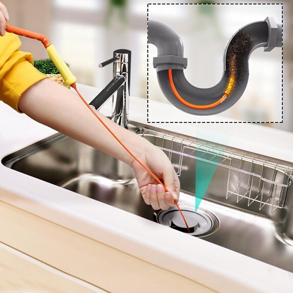 Drain Cleaner Plus Hair Clog Removal Tool Unclog Sink Tub Pipe Kitchen Bath