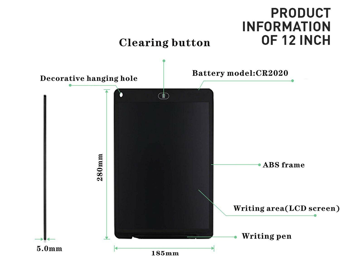 12" LCD Digital Drawing Pad Message Boards
