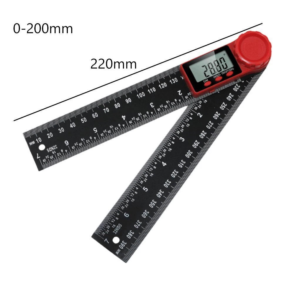 2 in 1 Digital Angle Finder Protractor (8 In/200 mm) Measuring Ruler Display