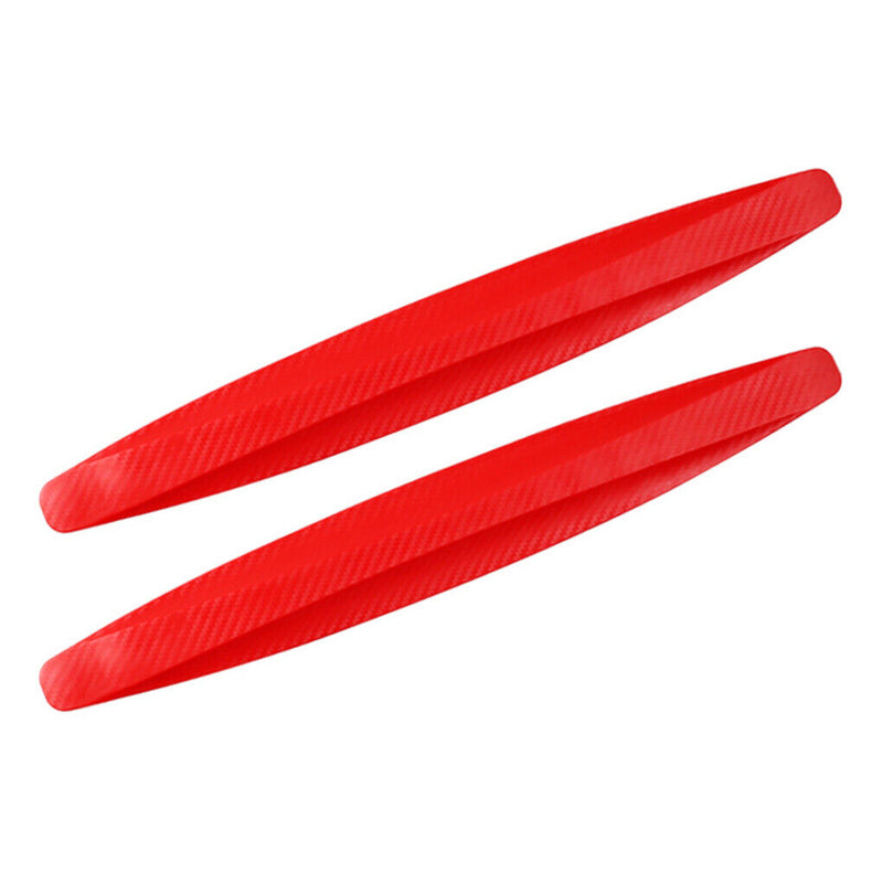Free shipping- 2pcs Car Carbon Fiber Anti-rub Unique Black Strip Bumper Corner Protector Guard