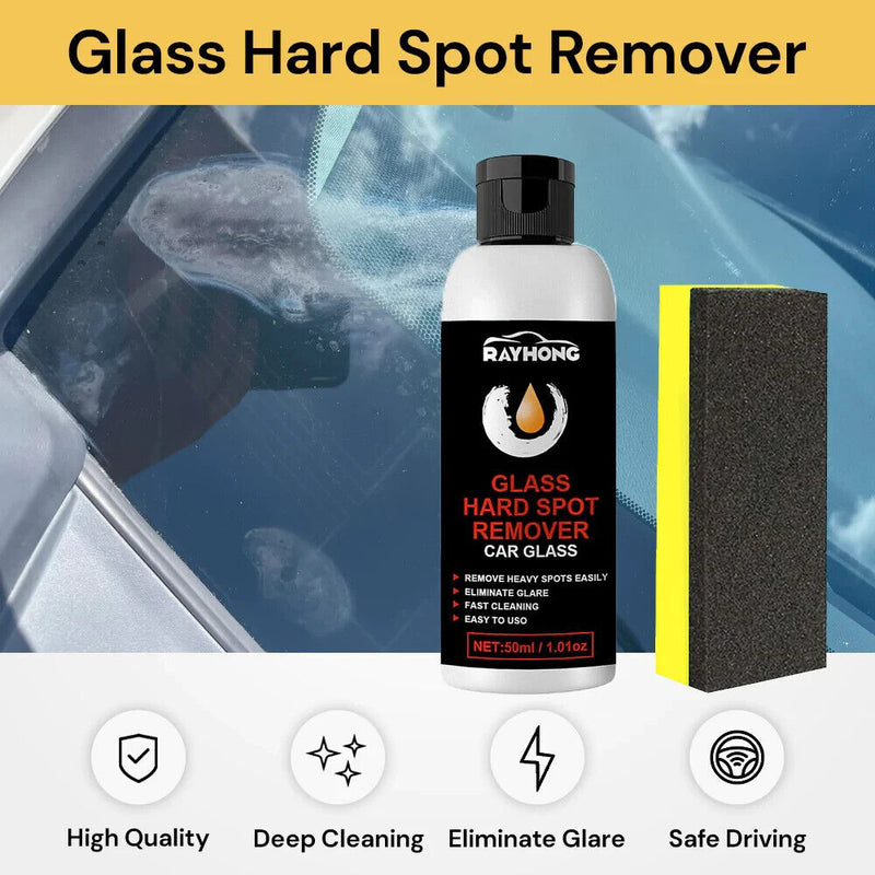 Car Glass Clean Polishing Spray Hard Spot Remover Windshields Deep Cleaning