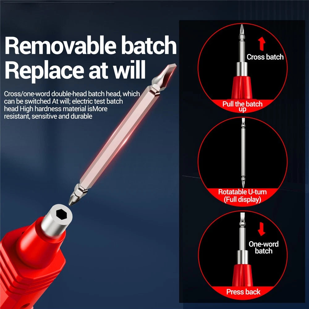 2026 New Voltage Electric Tester Volt Detector Test Pen AC Non-Contact Sensor (Black/ Red Random)