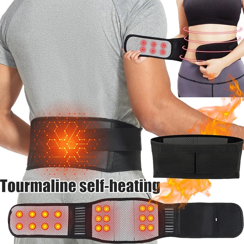 Magnetic Self-heat Waist Support Lower Back Brace Strap Pain Relief Therapy Belt