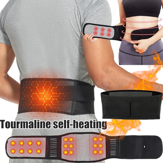 Magnetic Self-heat Waist Support Lower Back Brace Strap Pain Relief Therapy Belt