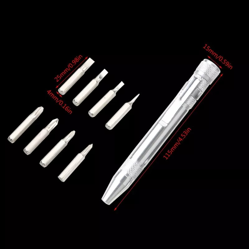 Screwdriver Set 8 In 1 Screwdriver Bits Repair Portable Screw Driver Hand Tool