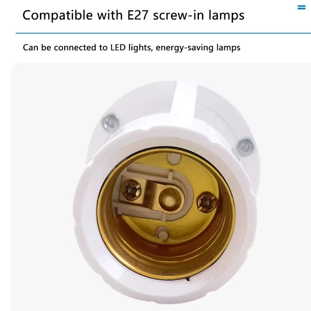 E27 PIR Motion Sensor Light Bulb Holder Adapter 360° Auto On Off